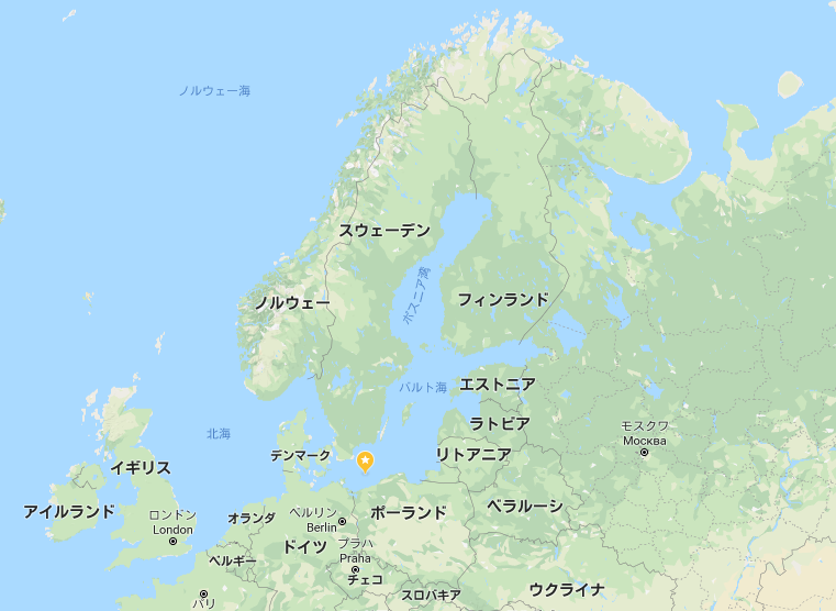 地図　スウェーデンの位置