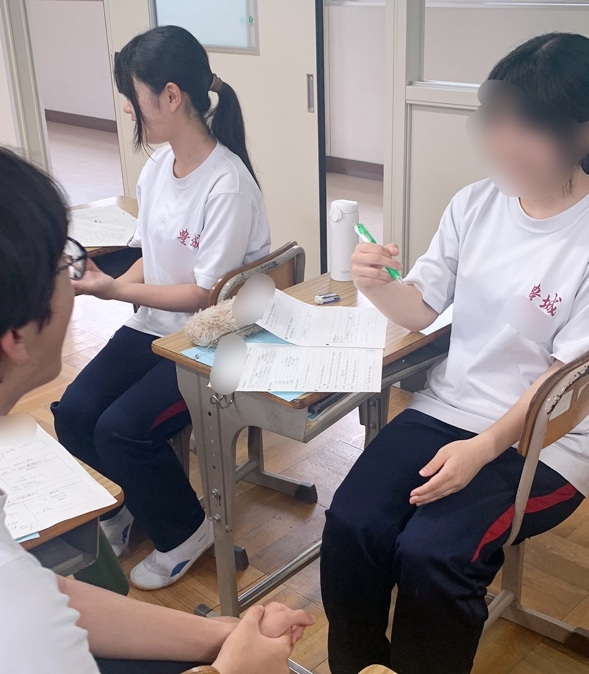 イマージョン卒業生とペアを組んだときに会話が弾んでいた生徒